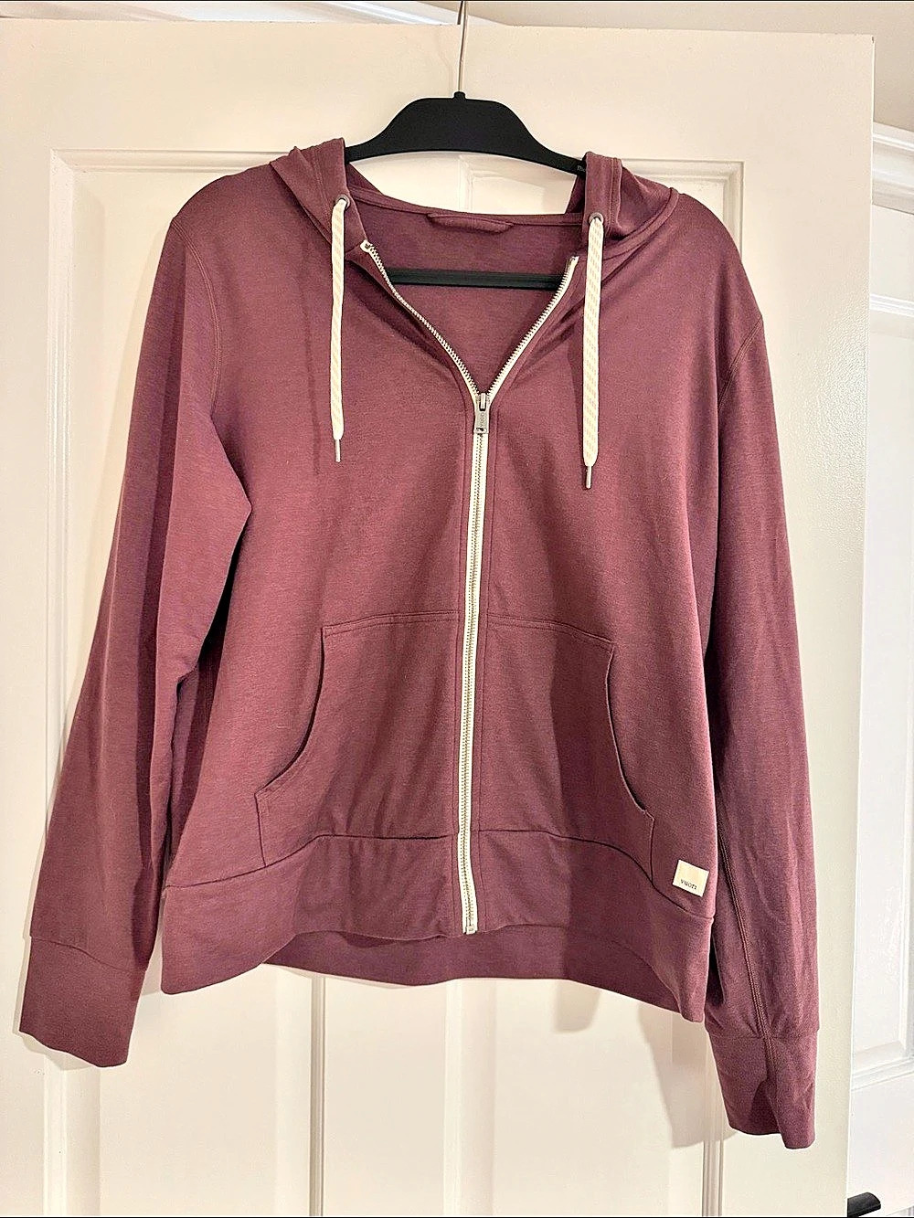 Bootie Zip Front Hoodie in Purple Size Medium